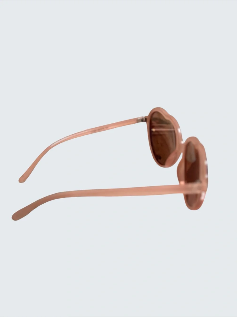 Heart-Shaped Pink Mirrored Sunglasses